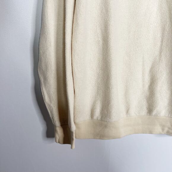Feat Clothing Mens Medium Oatmilk Cream BlanketBlend Crew Neck Sweatshirt Cotton - Picture 5 of 10